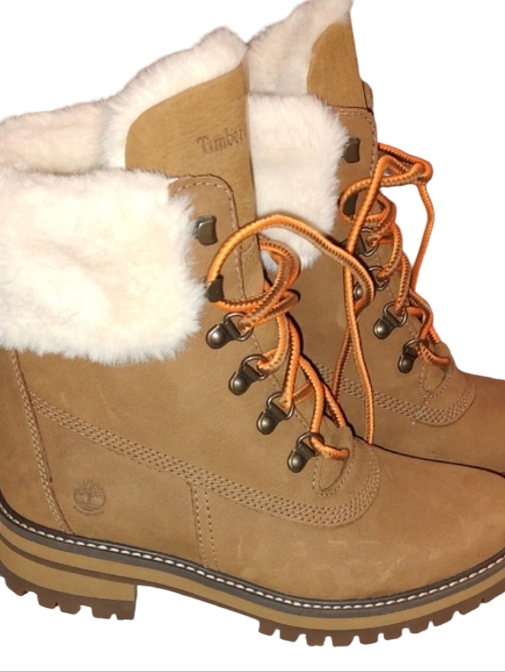 Timberland Women's Tan Boots with White Lining Stone Street NWOB